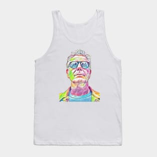 Anthony Bourdain Coloured Pencil Art Tank Top